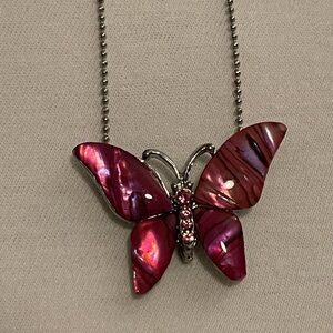 Pink Butterfly necklace